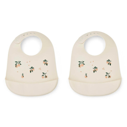 Avis Lot de 2 bavoirs en silicone Tilda - Peach / Sea shell mix LIEWOOD 1
