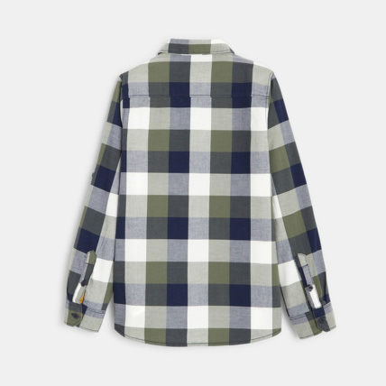 Avis Chemise manches longues à carreaux verte garçon OKAIDI 3