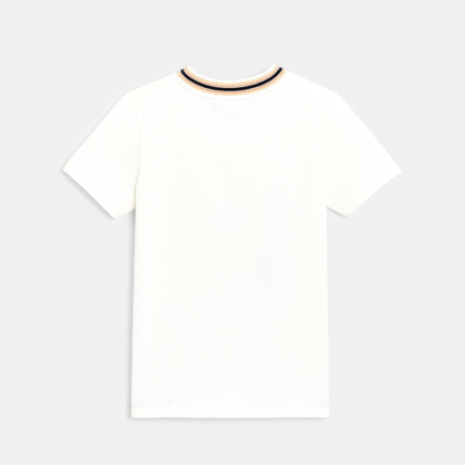 Avis T-shirt à col côtelé blanc garçon OKAIDI 3