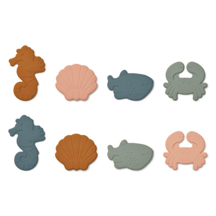 Avis Mini tapis de bain Paola lot de 8 Sea creature / Mustard multi mix LIEWOOD 1