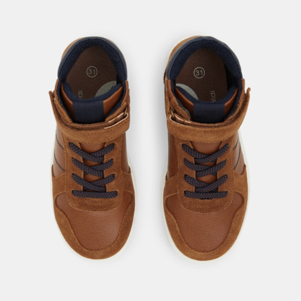 Avis Basket montante bimatière lacets et scratch beige garçon OKAIDI 3