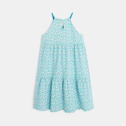 Avis Robe imprimée à bretelles verte fille OKAIDI 4