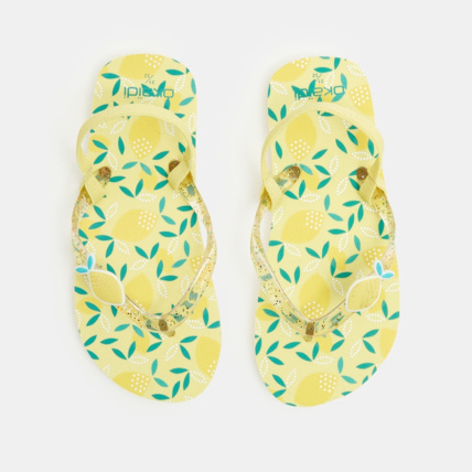 Avis Tongs citron à brides paillettes fille OKAIDI 2