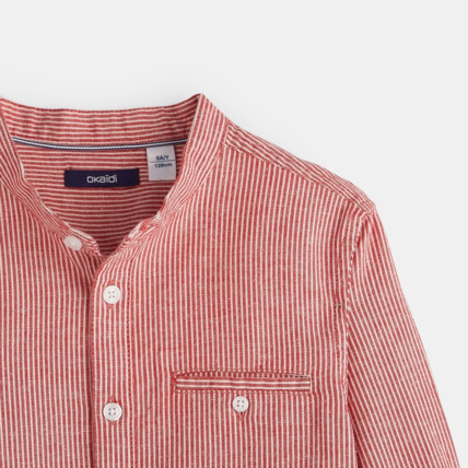 Avis Chemise oxford rouge garçon OKAIDI 3