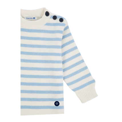 Avis Pull marin rayé "Fouesnant" - laine - Nature/Reflet ARMOR-LUX 2