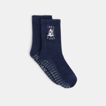 Avis Chaussettes unies antidérapantes bleues garçon OKAIDI 1