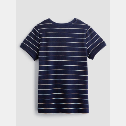 Avis T-shirt rayé nid d'abeille bleu garçon OKAIDI 2