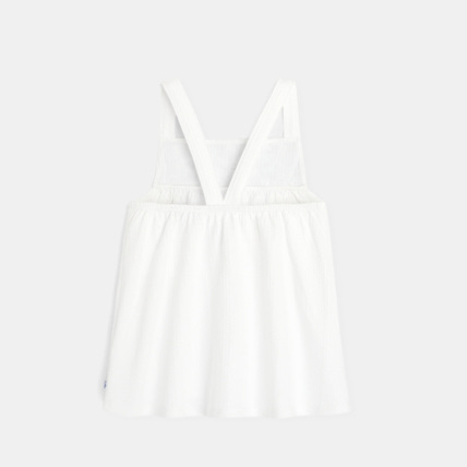Avis Débardeur brodé et gaufré bleu fille OKAIDI 3