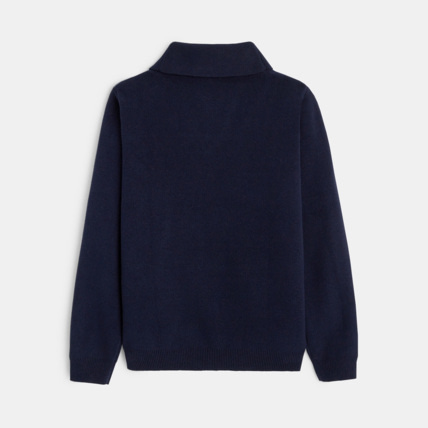 Avis Gilet boutonné col châle bleu garçon OKAIDI 3