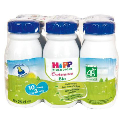 Avis Lait 3 COMBIOTIC® Croissance - 6 bouteilles x 25cl - 10 mois HIPP 1