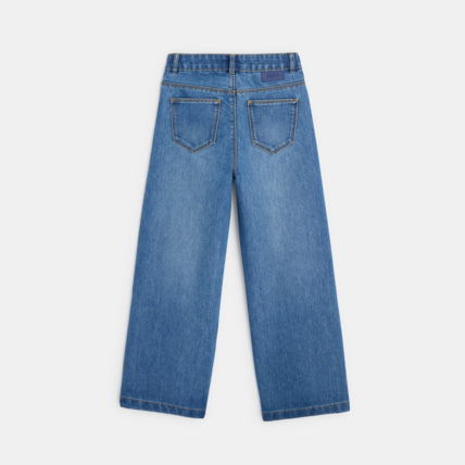 Avis Jean large délavé bleu fille OKAIDI 3