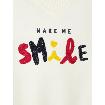 Avis Sweat-shirt à message blanc fille OKAIDI 2