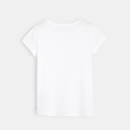 Avis T-shirt à motif 3D fantaisie blanc fille OKAIDI 3