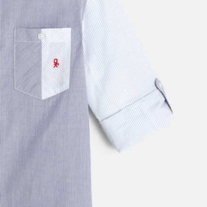 Avis Chemise rayée bicolore bleue garçon OKAIDI 4