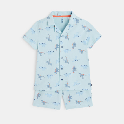 Avis Pyjama d'été 2 pièces en jersey motifs dinosaures bleu garçon OKAIDI 2