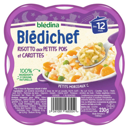 Avis BLEDICHEF Risotto aux petits pois et carottes Blédina 1