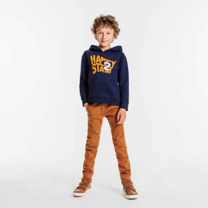 Avis Sweat-shirt à capuche en molleton bleu garçon OKAIDI 1