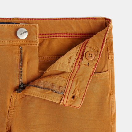 Avis Pantalon droit en toile bi-stretch marron garçon OKAIDI 4