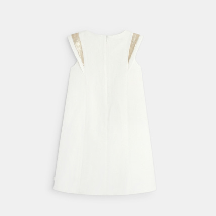 Avis Robe évasée détail sequins blanche fille OKAIDI 2