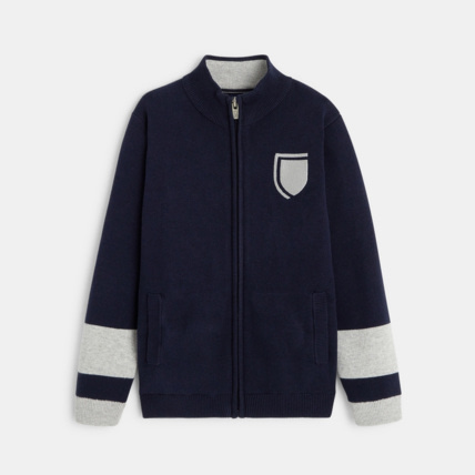 Avis Gilet zippé à col montant bleu garçon OKAIDI 1