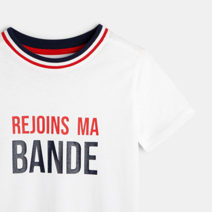 Avis T-shirt à message blanc garçon OKAIDI 2