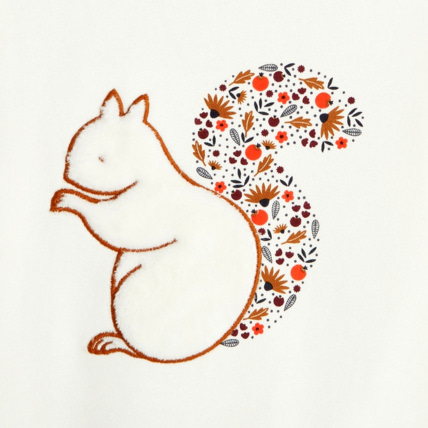 Avis Sweat-shirt motif écureuil blanc fille OKAIDI 2