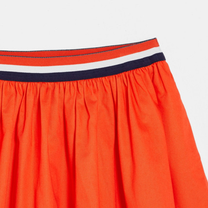 Avis Jupe patineuse en toile orange fille OKAIDI 4