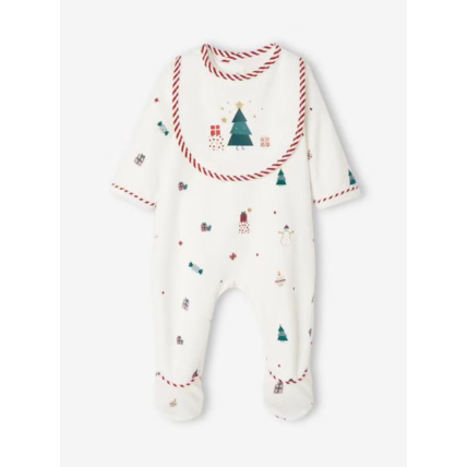 Avis Coffret cadeau de Noël bébé dors-bien en velours + bavoir Vertbaudet 1