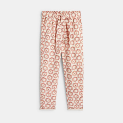 Avis Pantalon fluide imprimé rouge fille OKAIDI 2