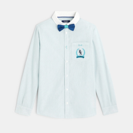 Avis Chemise chic avec nœud papillon bleue garçon OKAIDI 1
