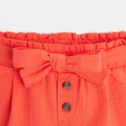 Avis Short léger uni à ceinture orange fille OKAIDI 3