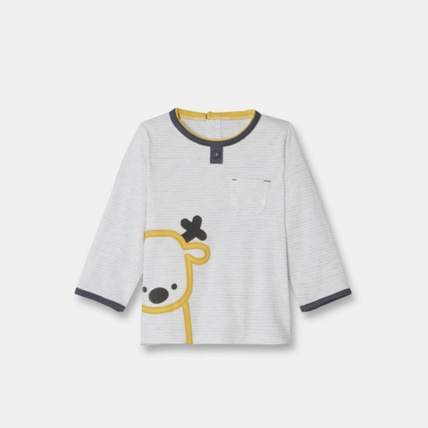 Avis T-shirt rayé à motif cerf OBAÏBI 1