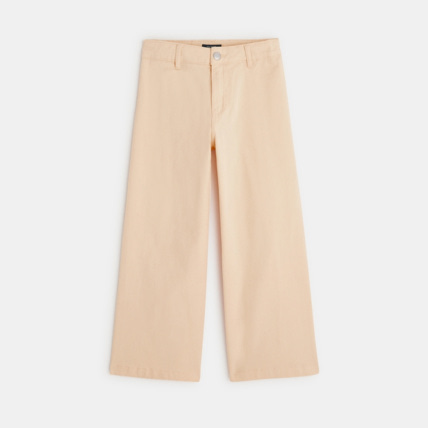 Avis Pantalon large toile stretch orange fille OKAIDI 2
