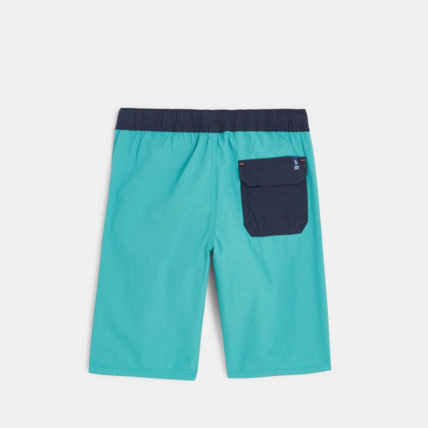 Avis Bermuda slim bicolore bleu garçon OKAIDI 3