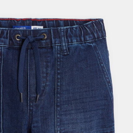 Avis Jean à taille élastiquée coupe relax bleu garçon OKAIDI 2
