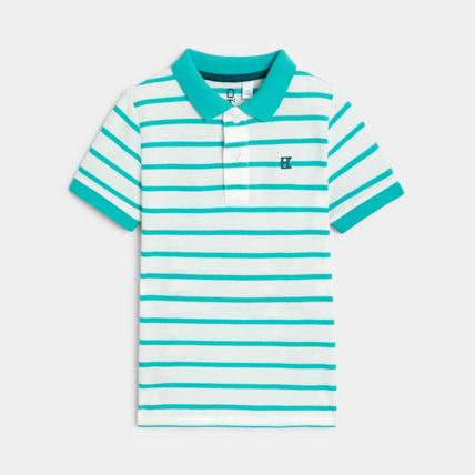 Avis Polo rayé manches courtes bleu garçon OKAIDI 2