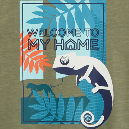 Avis T-shirt flammé monde marin vert garçon OKAIDI 2