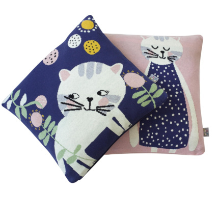 Avis Taie de coussin en tricot de coton, Chaton Sevira Kids 4