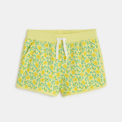 Avis Short en jersey imprimé "citrons" vert fille OKAIDI 1