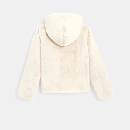 Avis Manteau-pull fausse fourrure à capuche beige fille OKAIDI 2