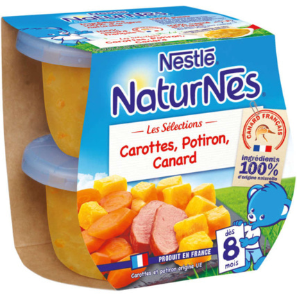 Avis Naturnes- Petits Pots Bébé Carottes, Potiron, Canard NESTLÉ 1