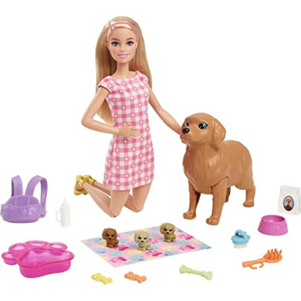 Avis Barbie - Naissance des chiots - poupée blonde BARBIE 1