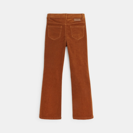 Avis Pantalon flare en velours milleraies marron fille OKAIDI 4