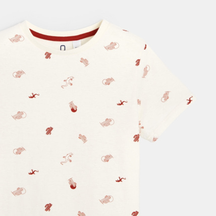 Avis T-shirt imprimé de petits motifs blanc garçon OKAIDI 4