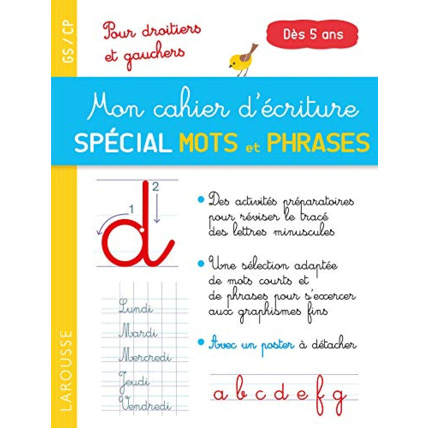 Avis Mon cahier d'écriture spécial premiers mots et phrases LAROUSSE 1
