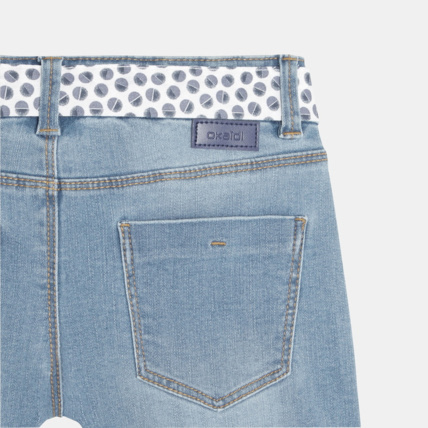 Avis Short en jean ceinturé bleu fille OKAIDI 3