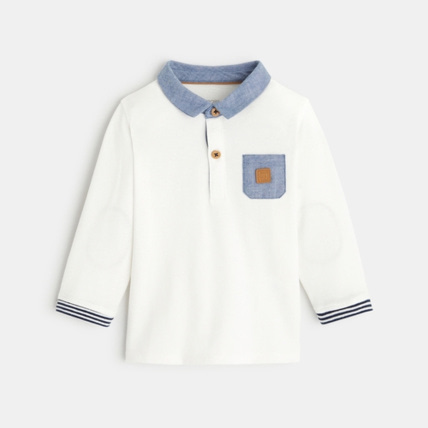 Avis Polo manches longues maille piquée chien OBAÏBI 1