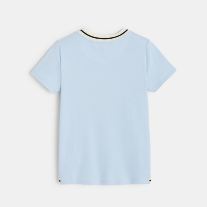 Avis T-shirt à col côtelé bleu garçon OKAIDI 3