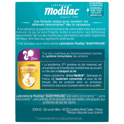 Avis Complément alimentaire Babymmune* Modilac 2