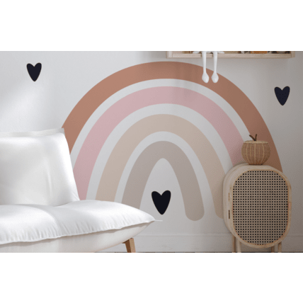 Avis Stickers arc-en-ciel avec des coeurs Mon Lit Cabane 1